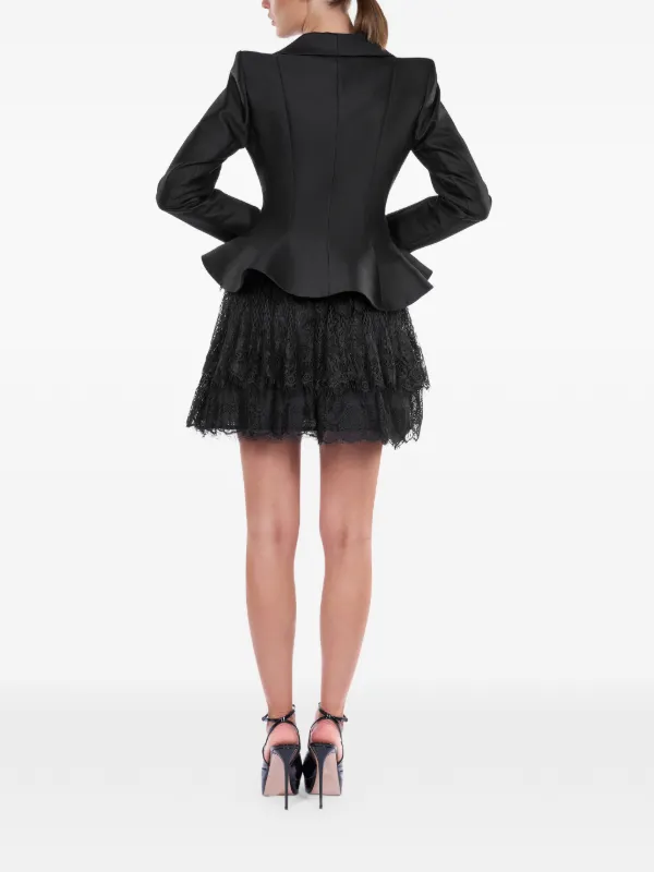 tiered peplum dress Layered Peplum Detail Strapless Long Dress