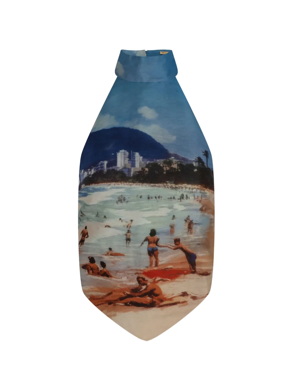 Cult Gaia Bina beach-print top - Blue