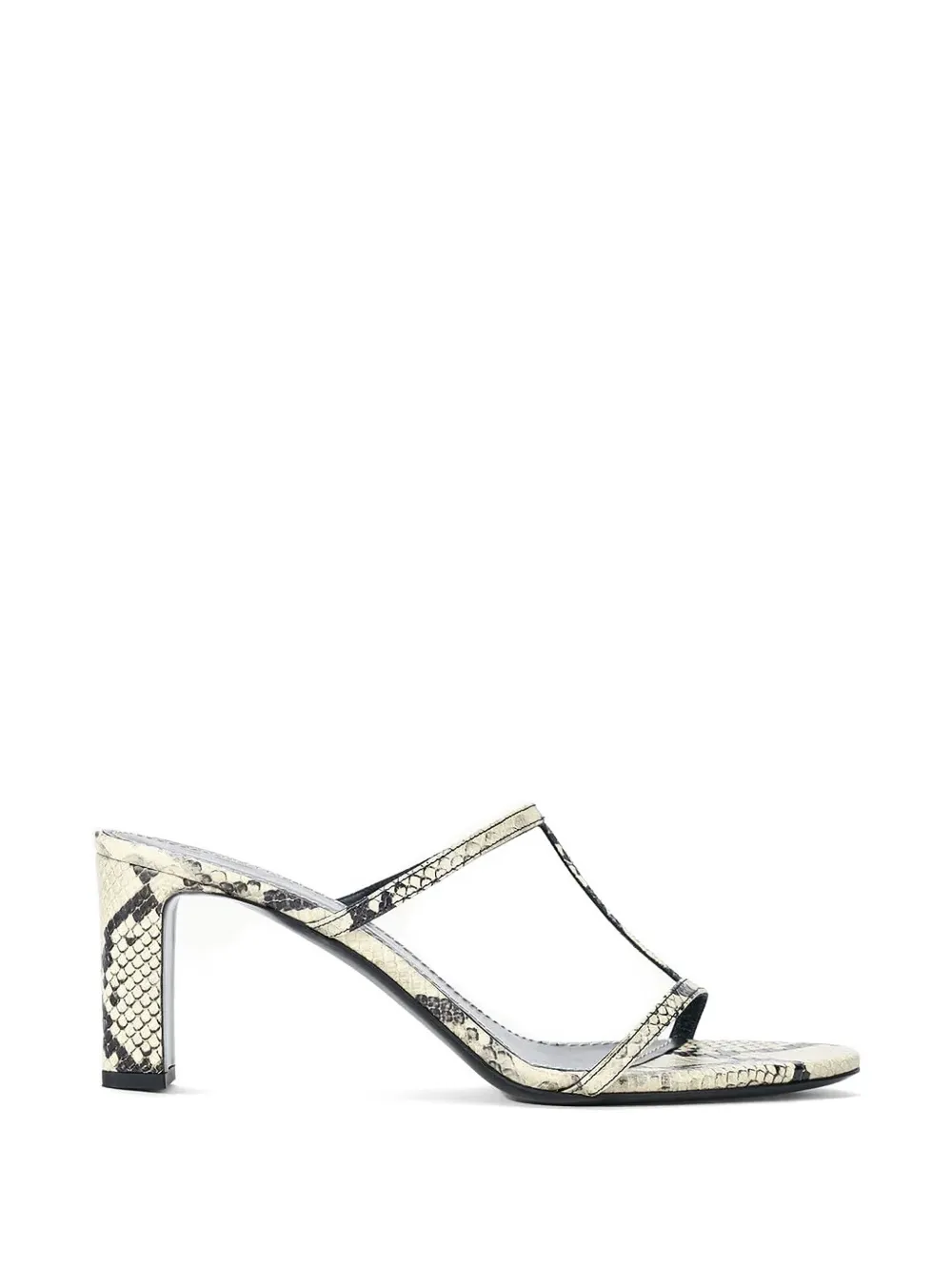 STAUD Talita snakeskin-effect heeled sandals - Toni neutri