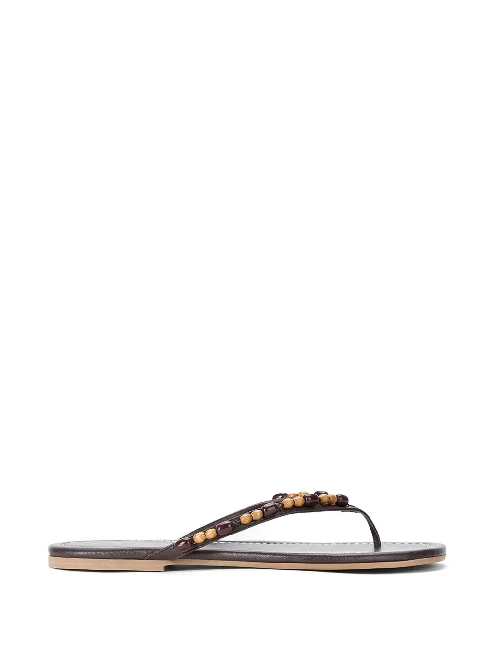 STAUD Freja bead-embellished sandals - Braun