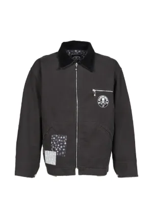 Yohji Yamamoto contrast-sleeve Bomber Jacket | Black | FARFETCH