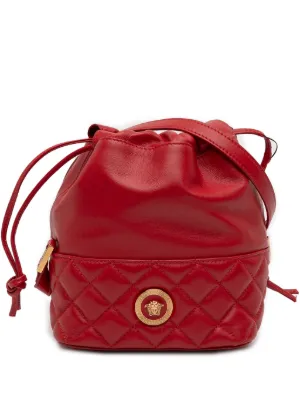 Borsa Secchiello Loewe Gate in Pelle di vitello Scarlet Rosso Vitello