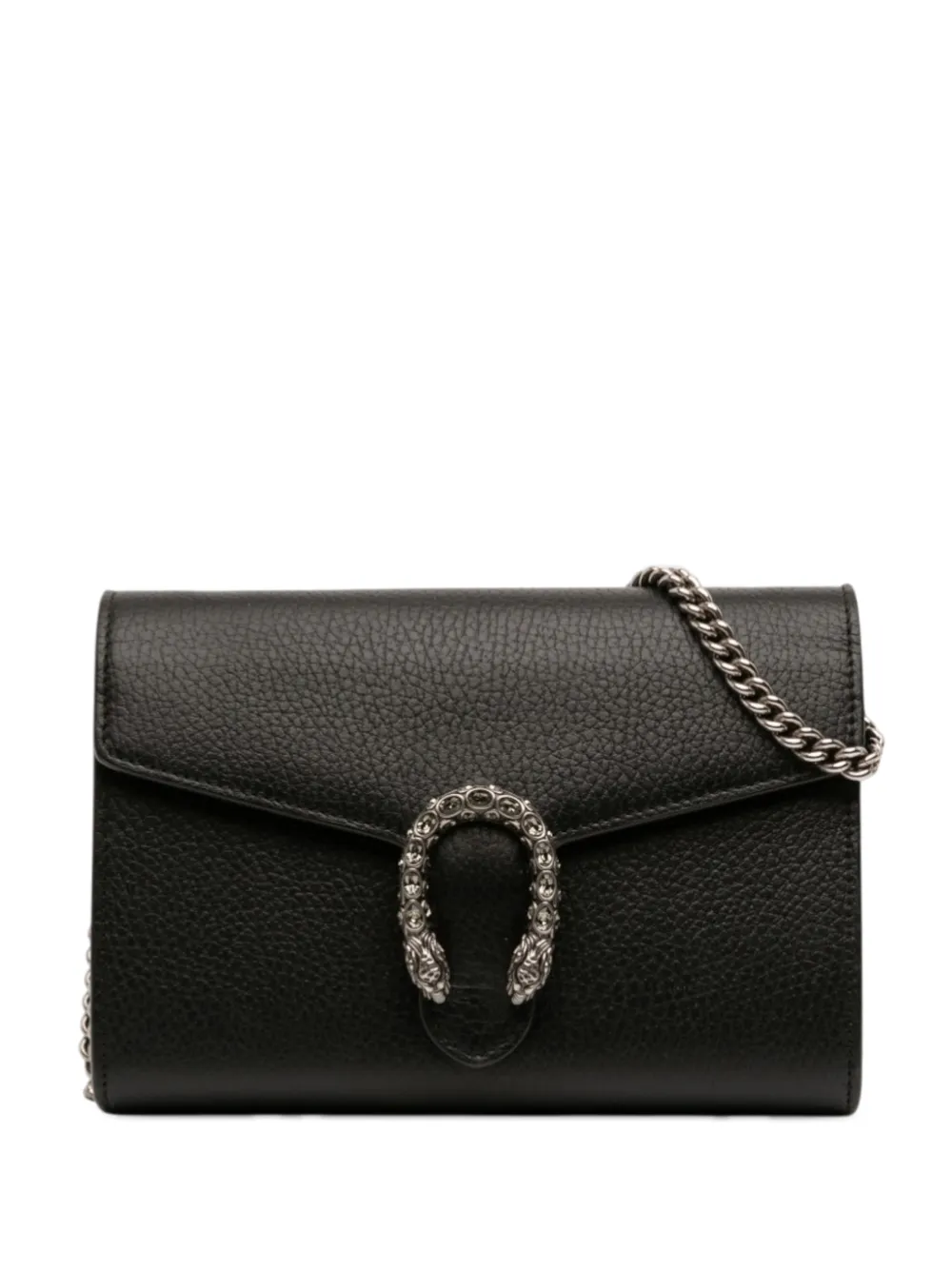 Gucci Pre-Owned 2000-2025 Leather Dionysus Wallet on Chain crossbody bag - Nero