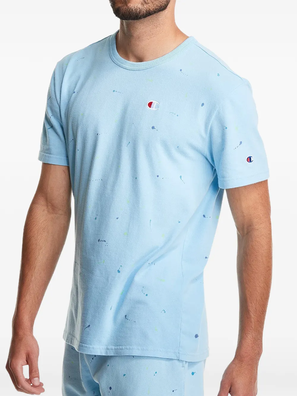 Champion paint-splatter Heritage T-shirt - Blau