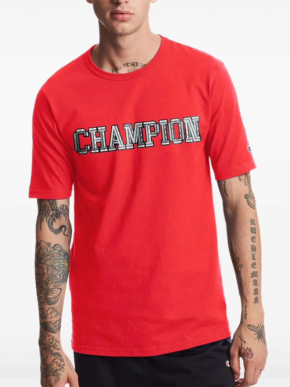 Champion C-Life Heritage logo-print T-shirt - Rot