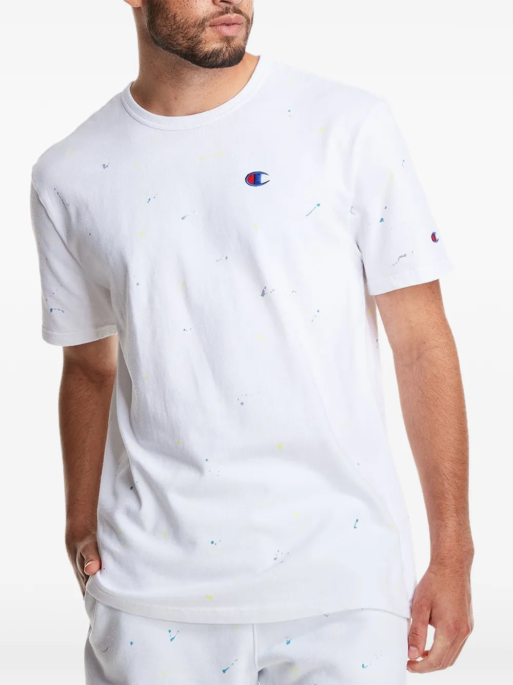 Champion C-Life Heritage paint-splatter T-shirt - Weiß