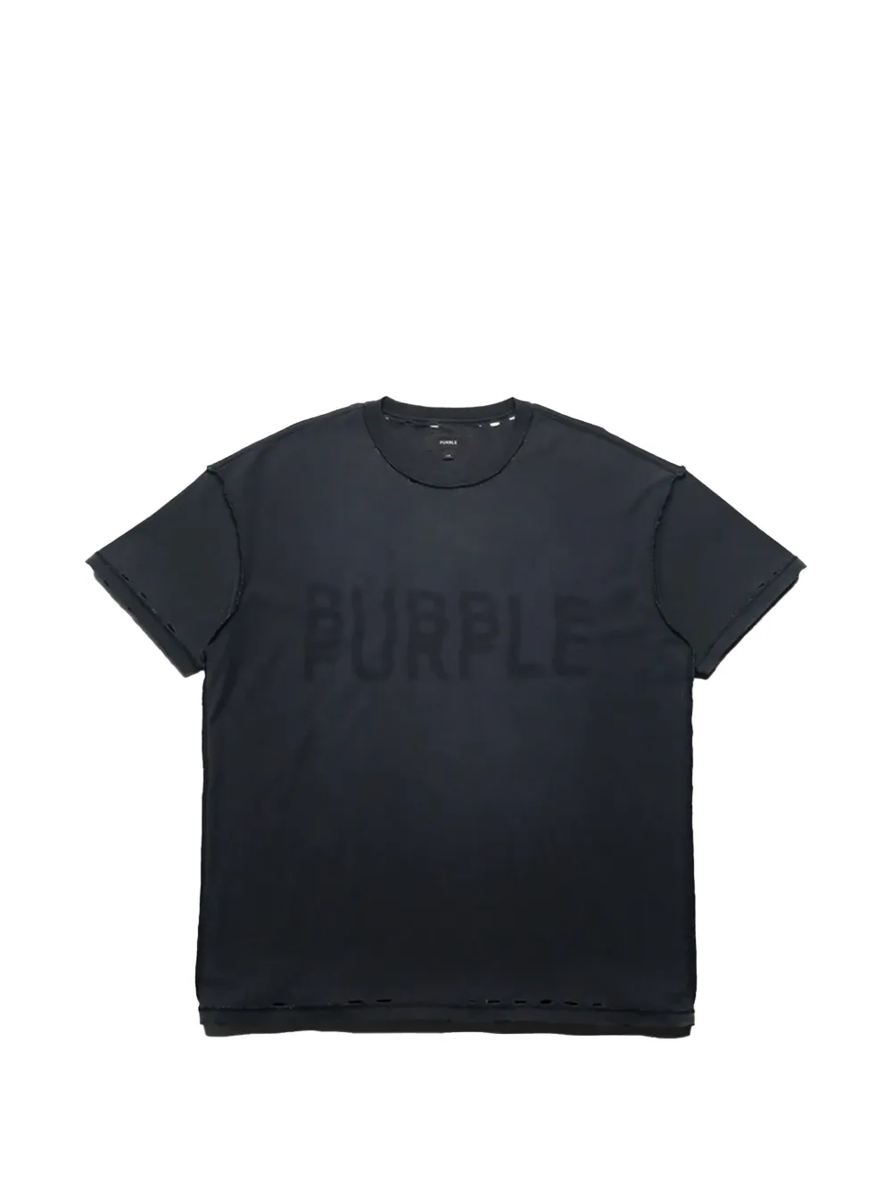 Purple Brand layered-effect logo-print T-shirt - Nero