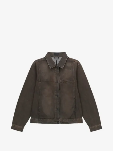 RTA Valentiano logo-embroidered denim jacket