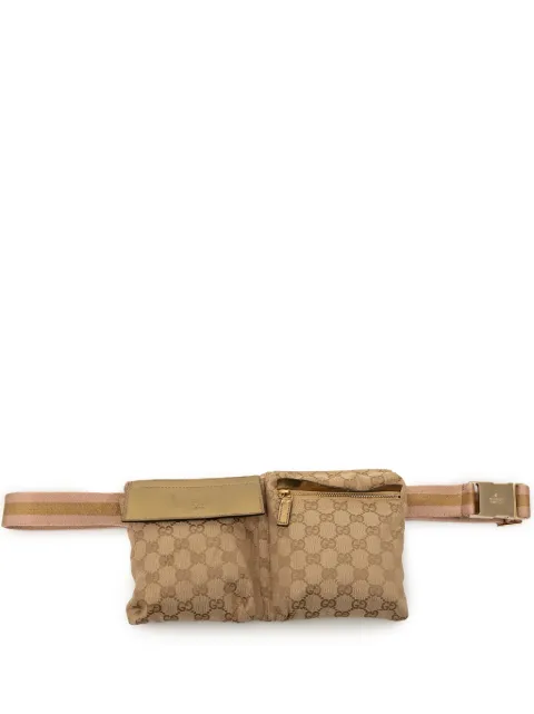 Gucci Pre-Owned 2000-2015 GG Canvas Web Double Pocket belt bag