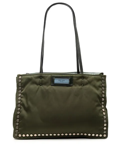 Prada Pre-Owned 2000-2013 Tessuto Studded Etiquette tote bag