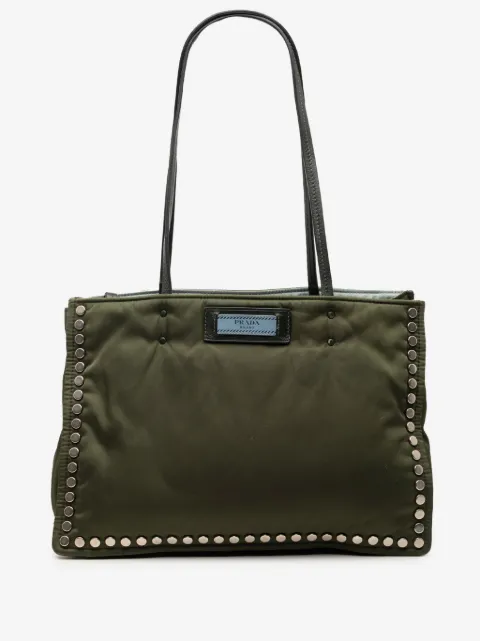 Prada Pre-Owned 2000-2013 Tessuto Studded Etiquette tote bag