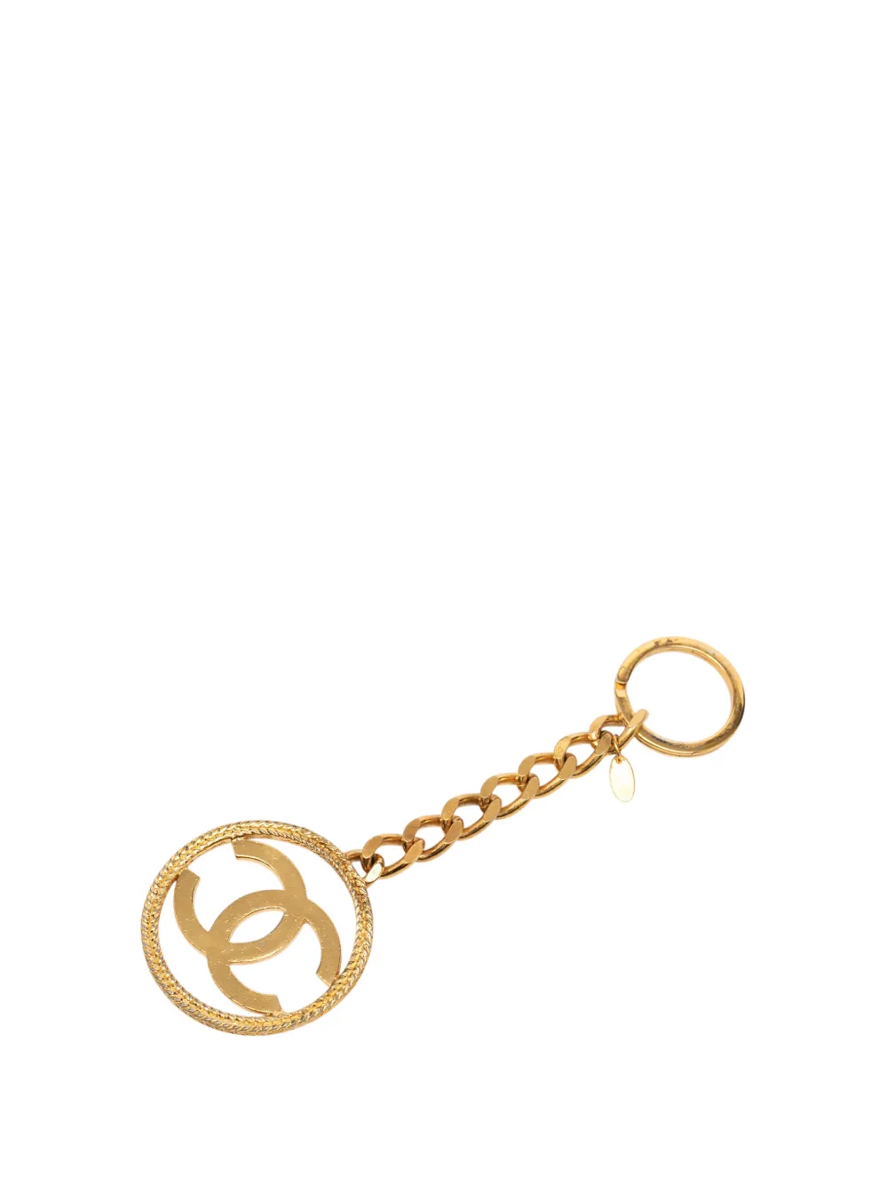 CHANEL Pre-Owned 1980-1990 CC Gold Plated key chain