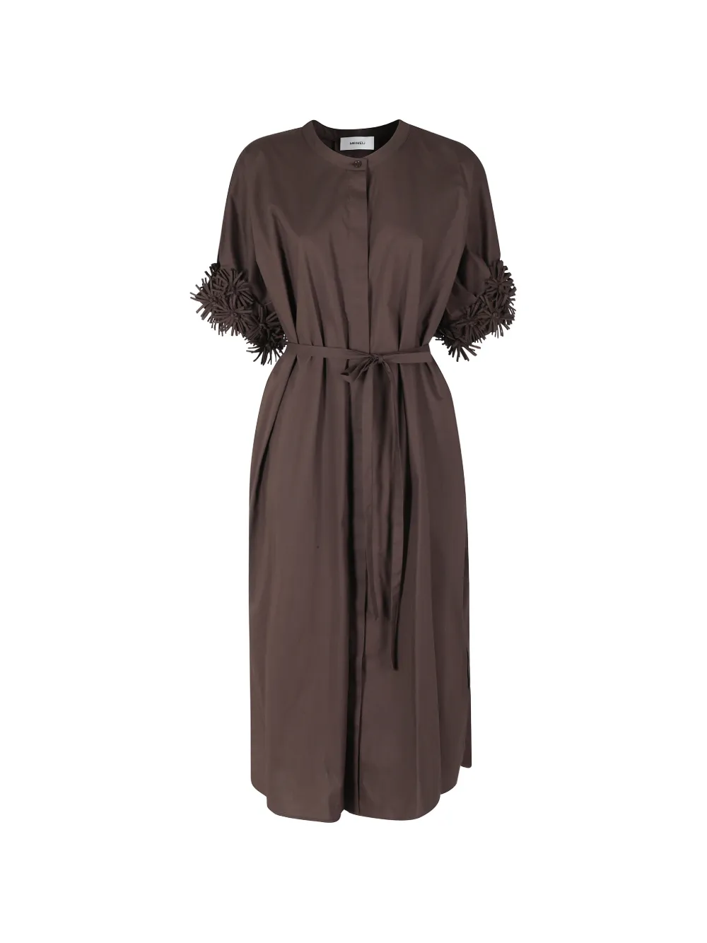 MeimeiJ fringe-detail belted midi dress - Brown