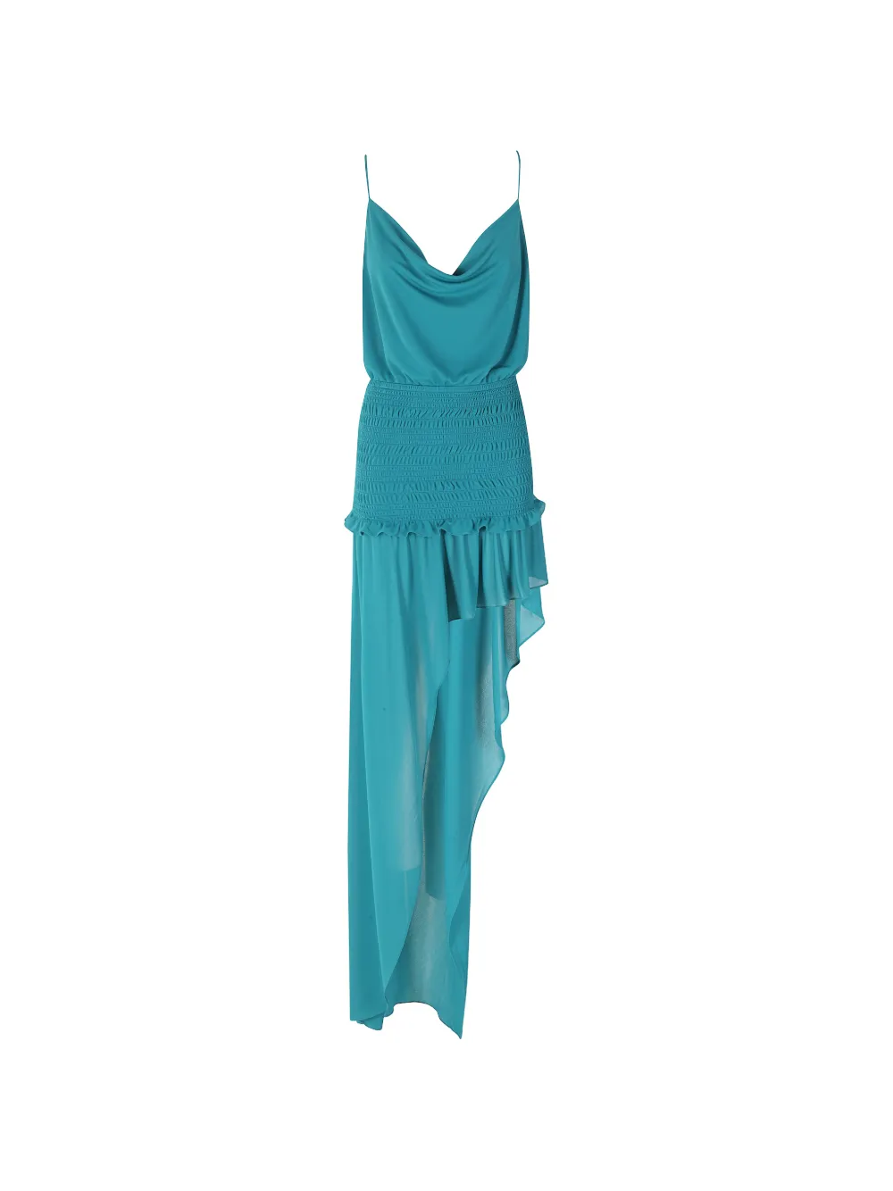 THE ANDAMANE asymmetric ruffled dress - Blu