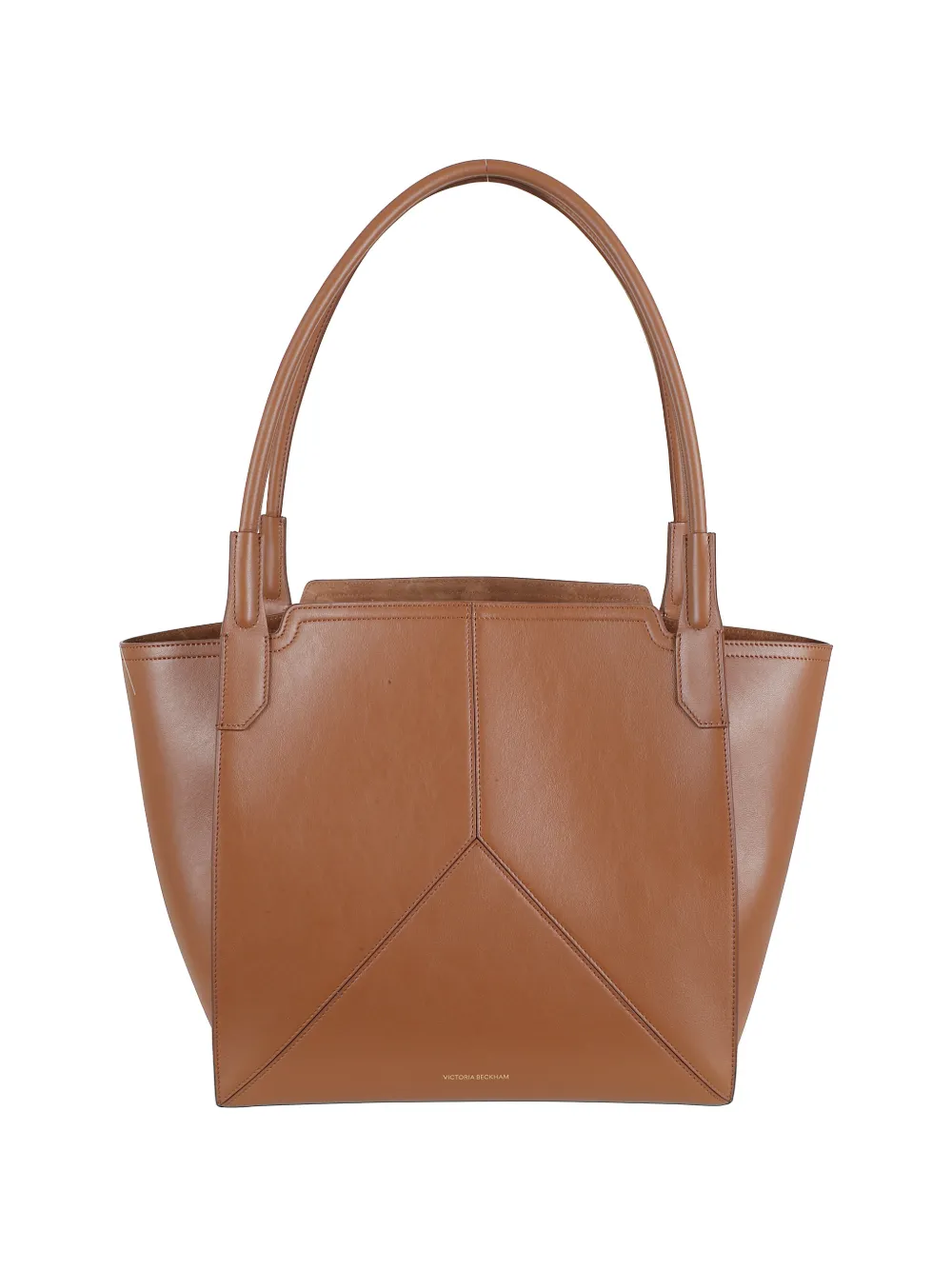Victoria Beckham Victoria panelled leather shoulder bag - Marrone
