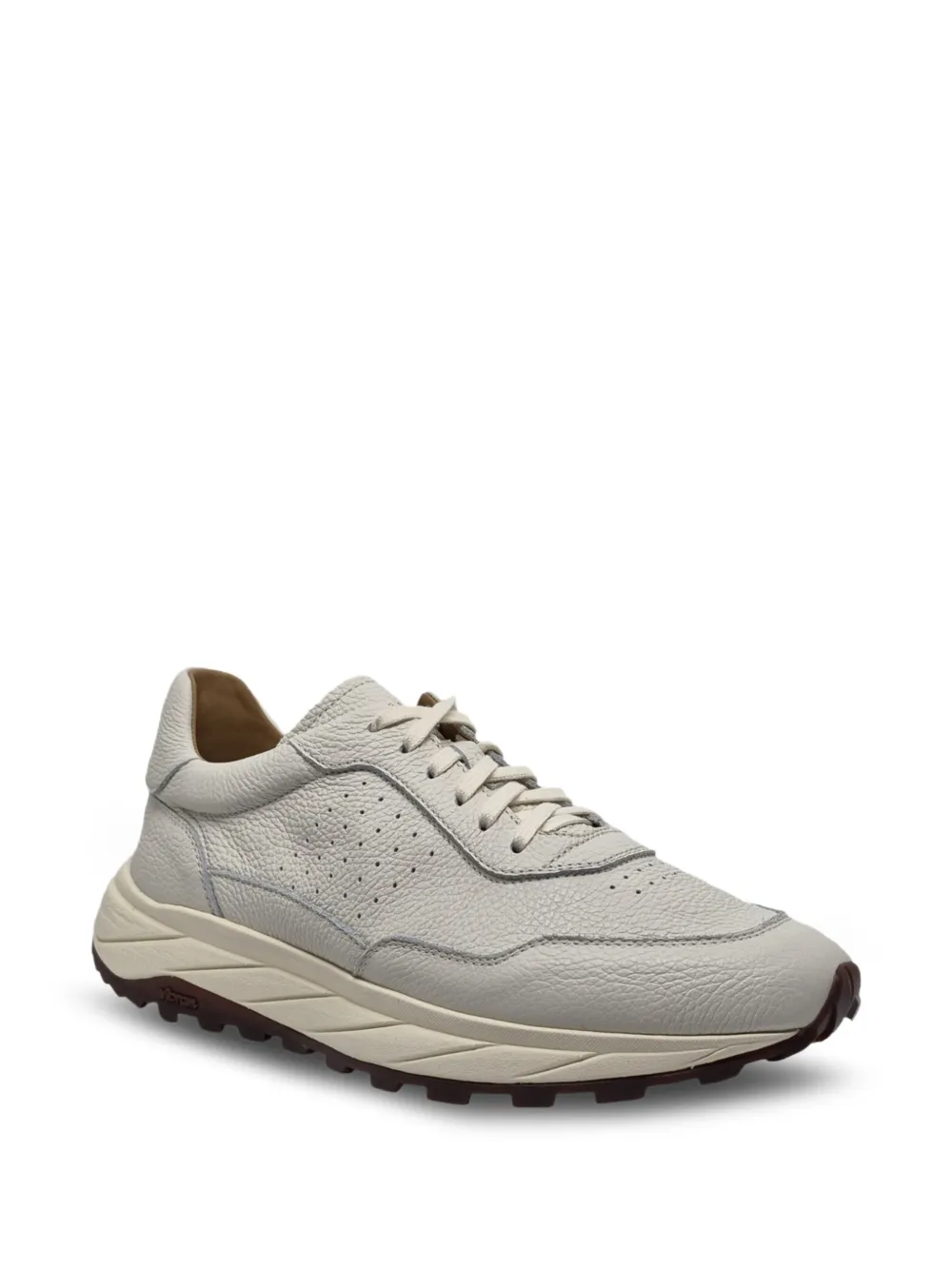 Henderson Baracco pebbled-leather sneakers Beige