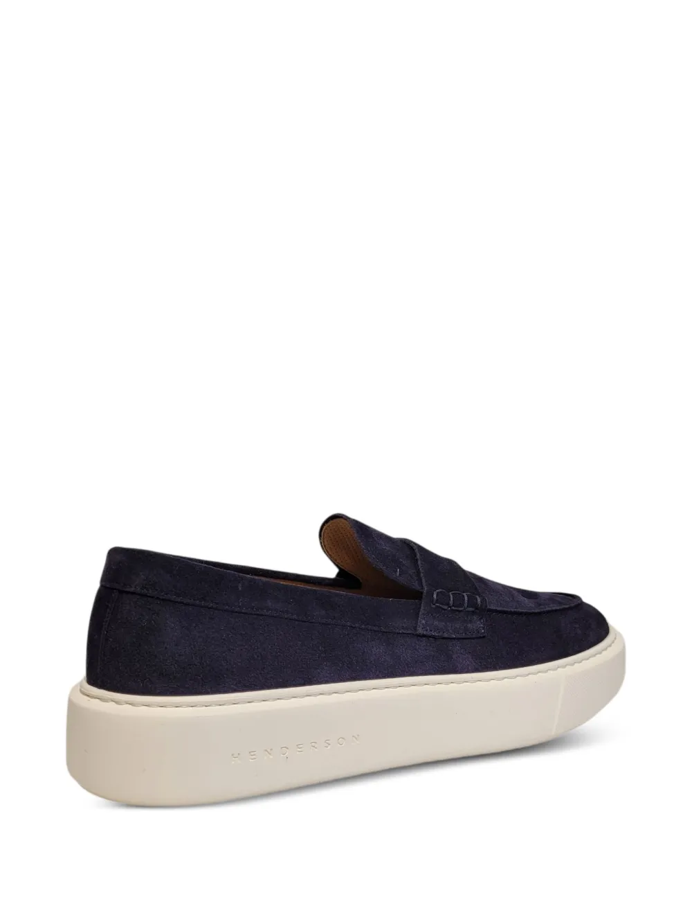 Henderson Baracco suede slip-on loafers Blauw