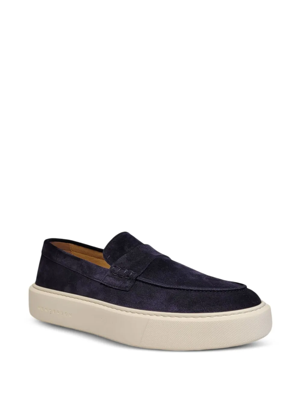 Henderson Baracco suede slip-on loafers Blauw
