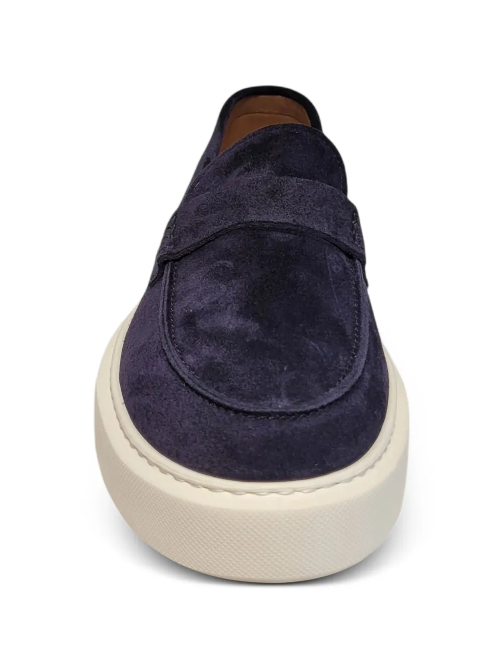 Henderson Baracco suede slip-on loafers Blauw