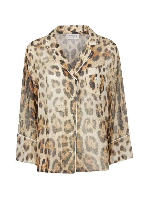 ERMANNO FIRENZE  blusa con estampado de leopardo