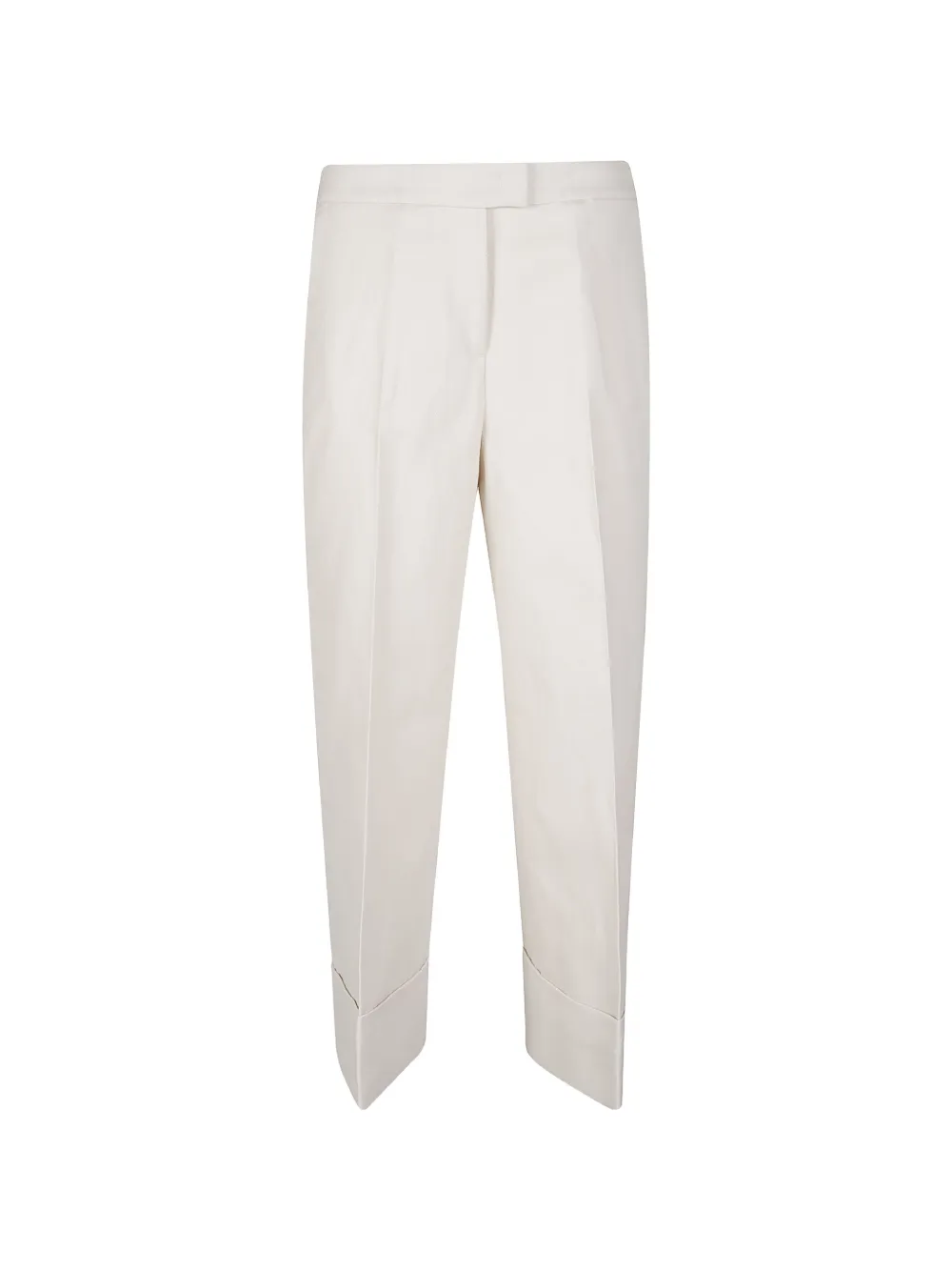 PT Torino pressed-crease turn-up trousers - Toni neutri