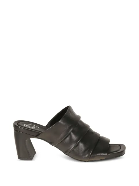 Ash ruched leather mules