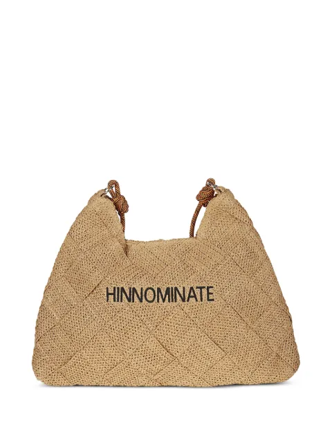 HINNOMINATE woven logo-embroidered shoulder bag