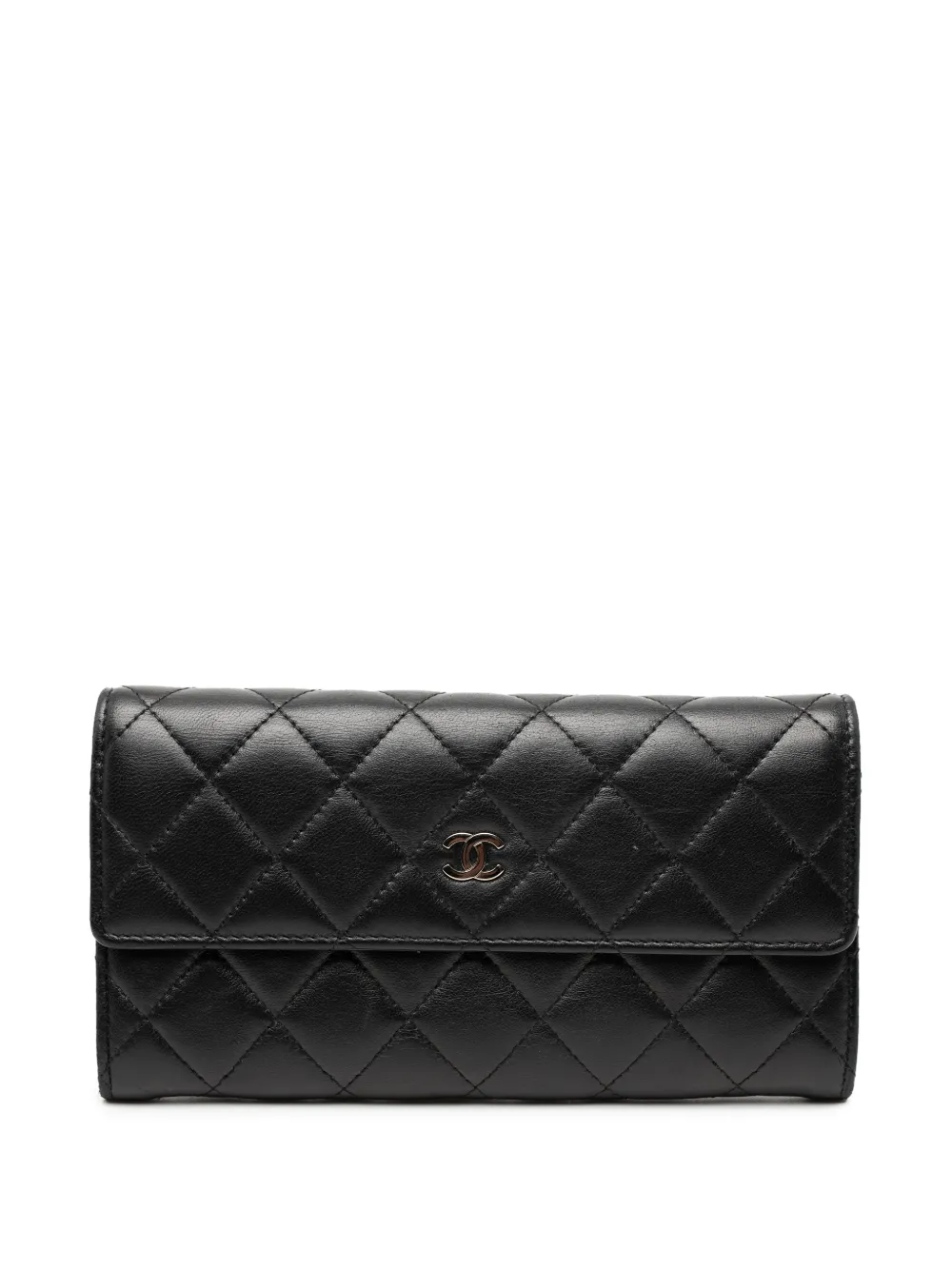 CHANEL Pre-Owned 2011 CC Quilted Lambskin Wallet long wallets - Nero
