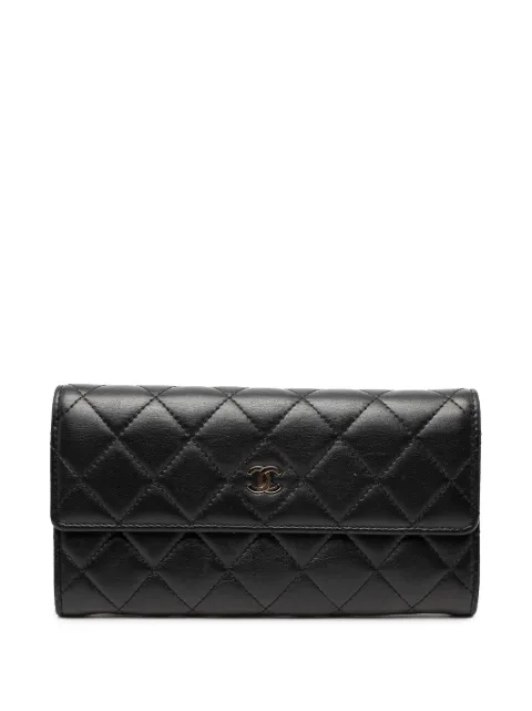 CHANEL Pre-Owned 2011 CC Quilted Lambskin Wallet long wallets