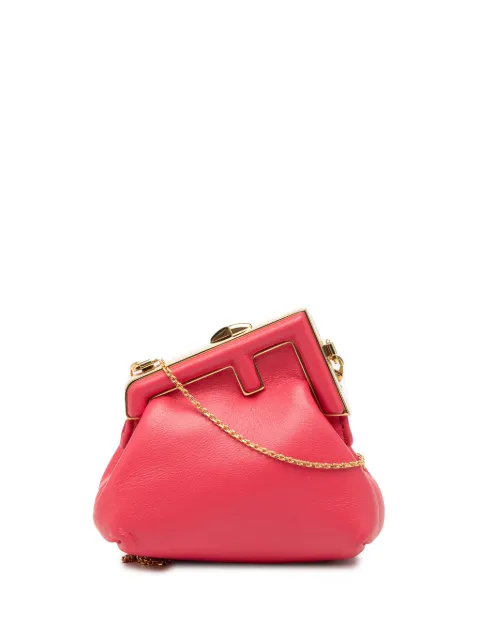 Fendi Pre-Owned 2010-2026 Nano Shiny Nappa First Bag Charm crossbody bag