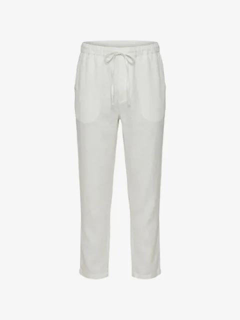 120% Lino drawstring-waistband linen trousers
