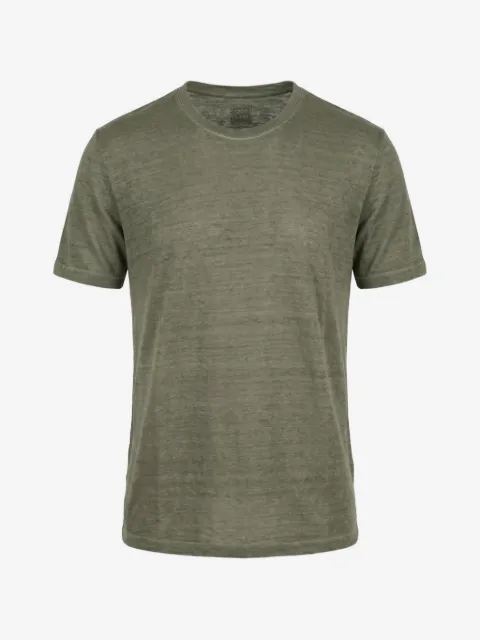 120% Lino slub-texture linen T-shirt
