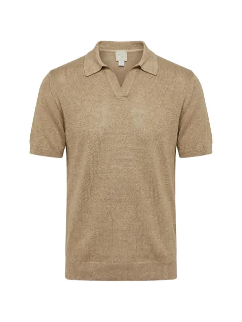 120% Lino knitted V-neck T-shirt