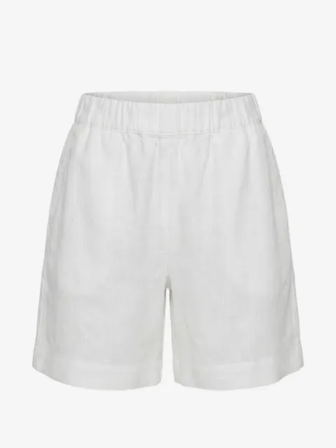 120% Lino bermudas con pretina elástica
