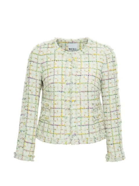 WEILL PARIS braided-trim tweed jacket