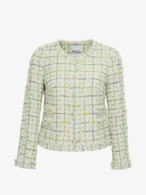 WEILL PARIS braided-trim tweed jacket