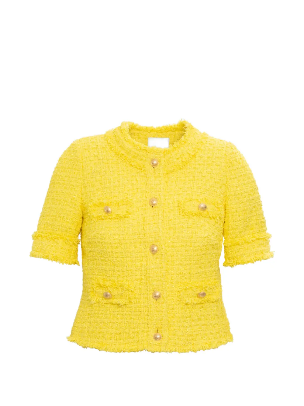 WEILL PARIS short-sleeved tweed jacket - Giallo