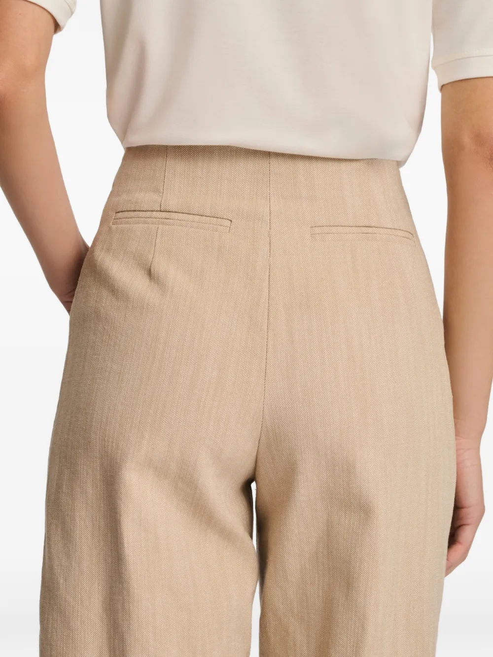 WEILL PARIS Denim bermuda shorts Beige