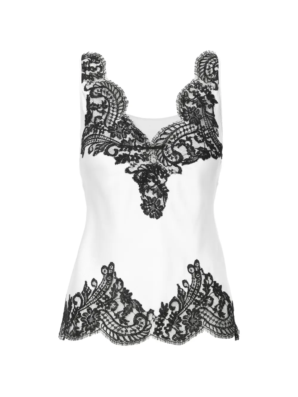 IL VOLO lace-trim top - Bianco