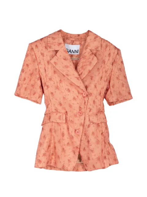 GANNI shibori-print organza jacket