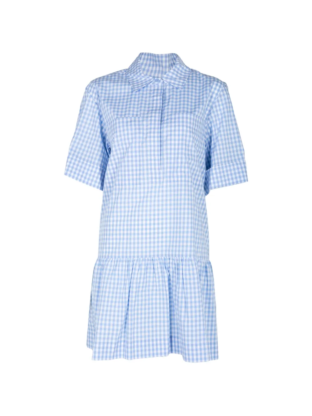 Simkhai Crissy gingham-check ruffled mini dress - Blu