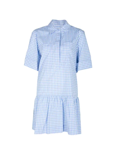 Simkhai Crissy gingham-check ruffled mini dress
