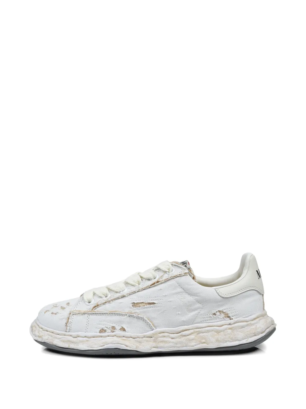 Maison MIHARA YASUHIRO Charles OG sole ripped-canvas sneakers Wit