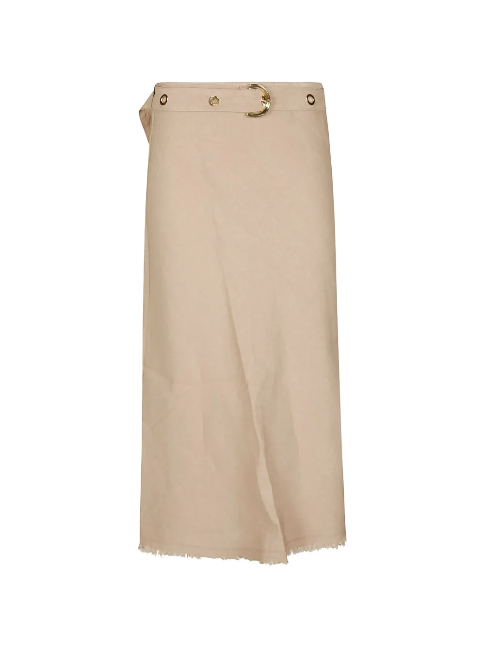 PINKO eyelet-embellished belted skirt - Toni neutri