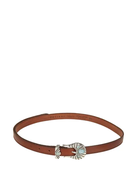 Orciani stone-embellished leather belt