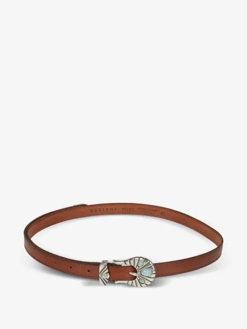 Orciani stone-embellished leather belt
