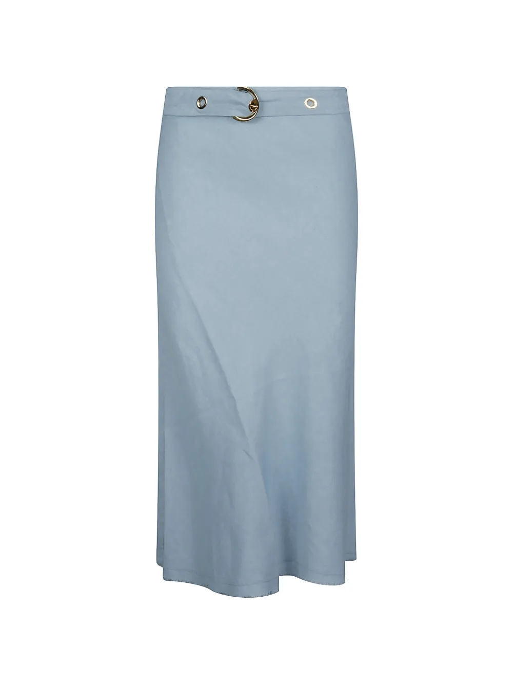 PINKO belted eyelet-embellished midi skirt - Blau