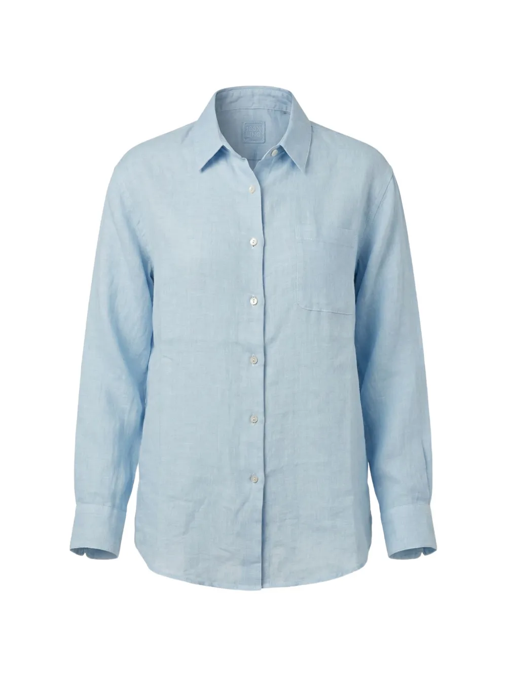 120% Lino linen shirt - Blu