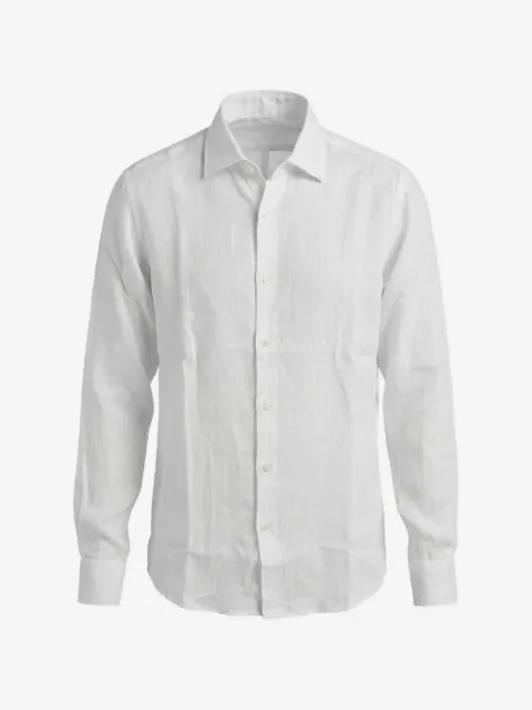 120% Lino camisa manga larga