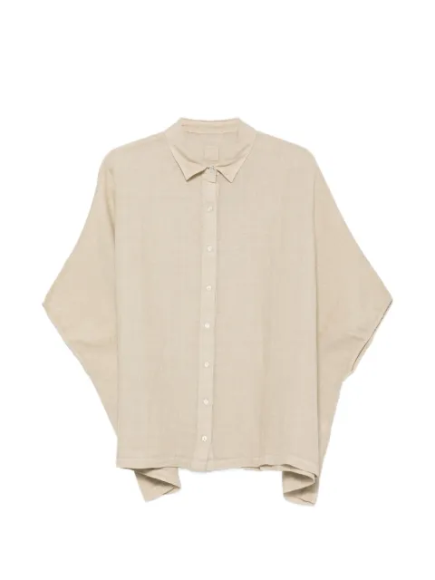 120% Lino batwing-sleeve linen shirt